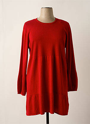 Robe mi-longue manches longues manches longues rouge MICHA femme