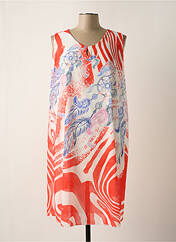Robe mi-longue rouge COULEURS DU TEMPS pour femme seconde vue
