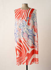 Robe mi-longue rouge COULEURS DU TEMPS pour femme seconde vue