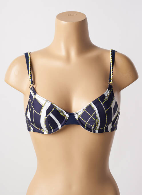 Haut de maillot de bain stretch haut soutien-gorge emboitant bleu MARIE JO femme