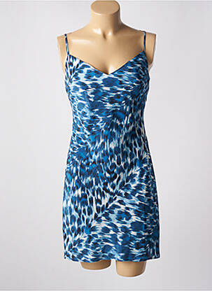 Nuisette/combinette tissage satiné bleu MARJOLAINE femme