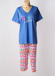 Pyjama col v bleu ROSE POMME femme