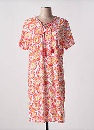 Chemise de nuit col v orange ROSE POMME femme