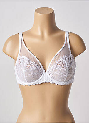 Soutien-gorge effet matière satinée haut soutien-gorge emboitant blanc SIMONE PERELE femme