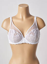Soutien-gorge effet matière satinée haut soutien-gorge emboitant blanc SIMONE PERELE femme