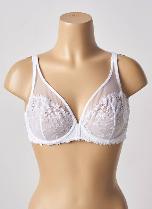 Soutien-gorge effet matière satinée haut soutien-gorge emboitant blanc SIMONE PERELE femme