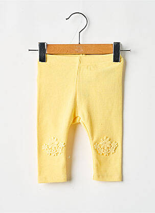 Legging bio taille élastique jaune NAME IT fille
