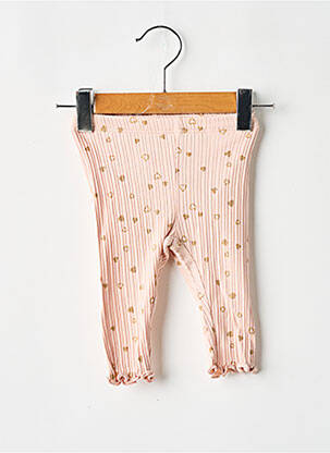 Legging tissage côtelé taille élastique rose NAME IT fille