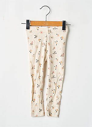 Legging tissage côtelé taille élastique beige NAME IT fille