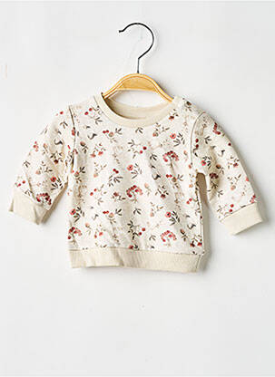 Sweat-shirt tissage jersey manches longues beige NAME IT fille