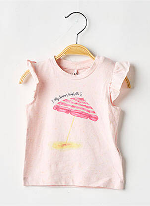 T-shirt bio manches courtes rose NAME IT fille