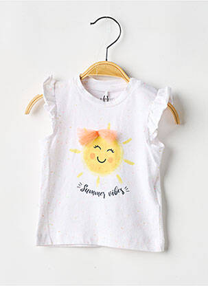 T-shirt coupe cintrée manches courtes blanc NAME IT fille