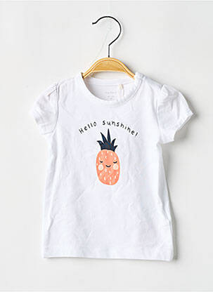 T-shirt bio manches courtes blanc NAME IT fille