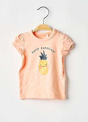 T-shirt bio manches courtes orange NAME IT fille