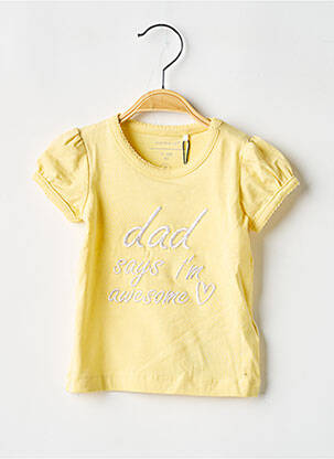 T-shirt coupe cintrée manches courtes jaune NAME IT fille