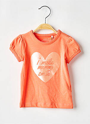 T-shirt coupe cintrée manches courtes orange NAME IT fille