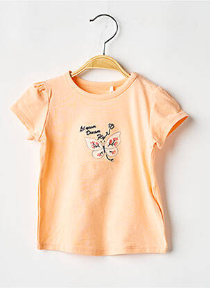 T-shirt coupe cintrée manches courtes orange NAME IT fille