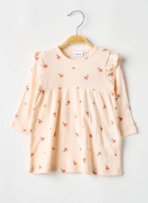 Robe mi-longue orange NAME IT pour fille