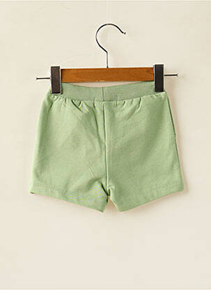 Short coupe droite taille élastique vert NAME IT enfant