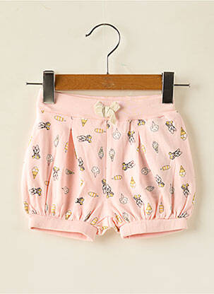 Short fermeture liens à nouer taille élastique rose NAME IT fille