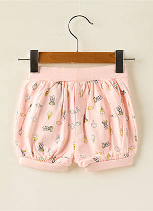 Short fermeture liens à nouer taille élastique rose NAME IT fille