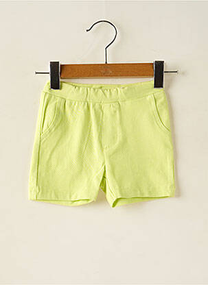 Short coupe droite taille élastique jaune NAME IT garçon