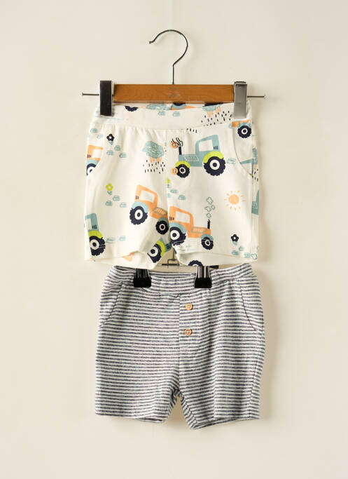 Short coupe droite taille élastique jaune NAME IT garcon