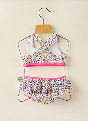 Maillot de bain 2 pièces effet matière satinée rose NAME IT fille