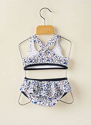 Maillot de bain 2 pièces effet matière satinée bleu NAME IT fille
