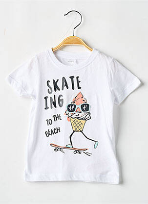 T-shirt tissage jersey manches courtes blanc NAME IT garçon