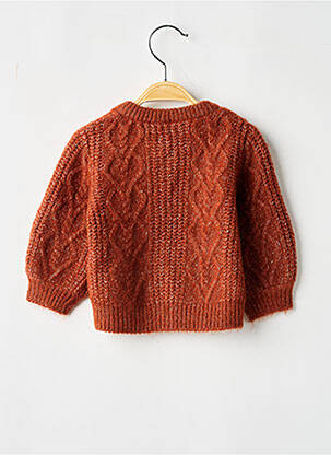 Gilet manches longues resserrée sur le bas marron NAME IT fille
