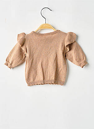 Gilet manches longues resserrée sur le bas beige NAME IT fille