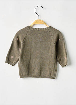 Gilet manches longues resserrée sur le bas vert NAME IT fille