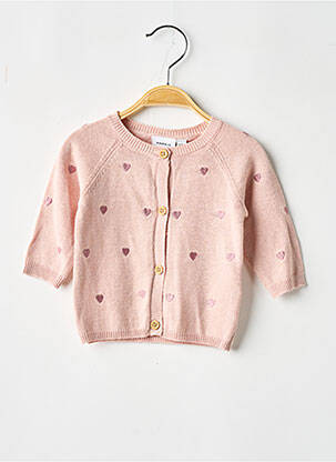 Gilet manches longues resserrée sur le bas rose NAME IT fille