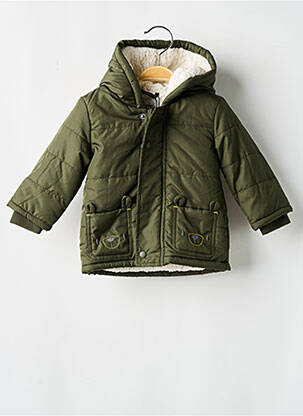 Doudoune finition intérieure fourrure synthétique a capuche vert NAME IT garçon