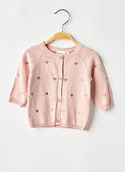 Gilet manches longues rose NAME IT pour fille seconde vue