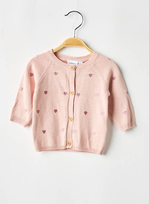 Gilet manches longues rose NAME IT pour fille