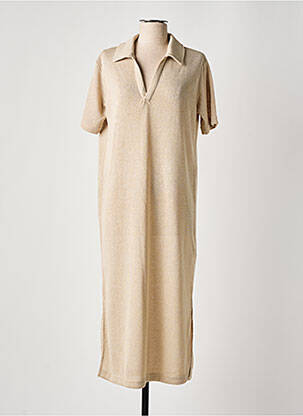 Robe pull stretch manches courtes beige B.YOUNG femme
