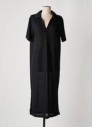 Robe pull coupe droite manches courtes noir B.YOUNG femme