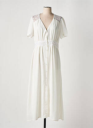 Robe longue manches courtes manches courtes beige ARTLOVE femme
