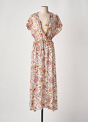 Robe longue manches courtes manches courtes beige B.YOUNG femme