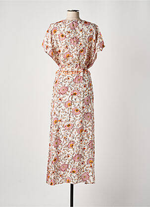 Robe longue manches courtes manches courtes beige B.YOUNG femme