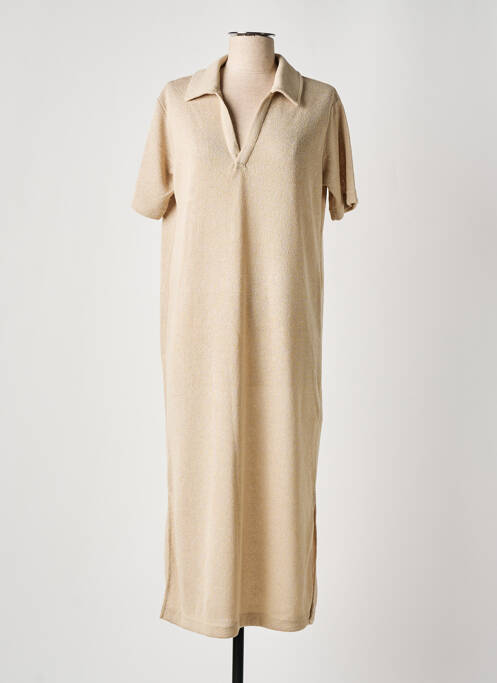 Robe pull coupe droite manches courtes beige B.YOUNG femme