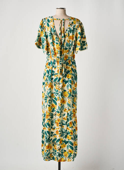 Robe longue manches courtes manches courtes vert ATELIER REVE femme
