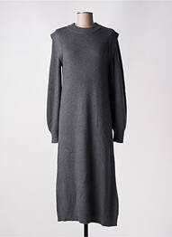Robe pull tissage chiné manches longues gris B.YOUNG femme
