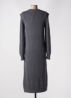 Robe pull tissage chiné manches longues gris B.YOUNG femme