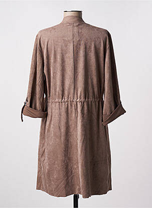 Manteau long coupe cintrée sans capuche marron ESPRIT femme