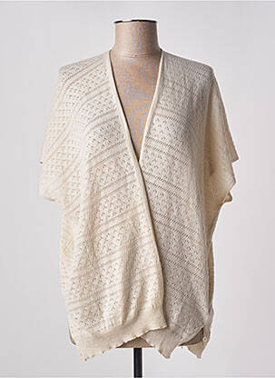 Gilet manches courtes resserrée sur le bas beige CREAM femme