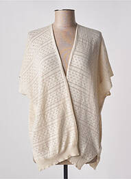 Gilet manches courtes col v beige CREAM femme
