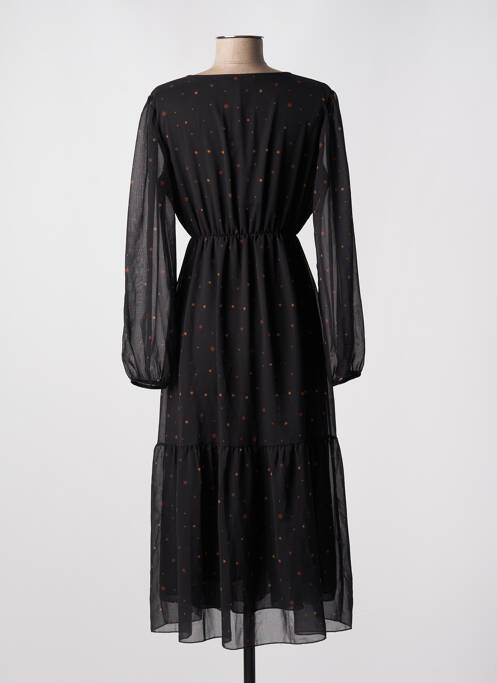 Robe mi-longue noir PAKO LITTO pour femme